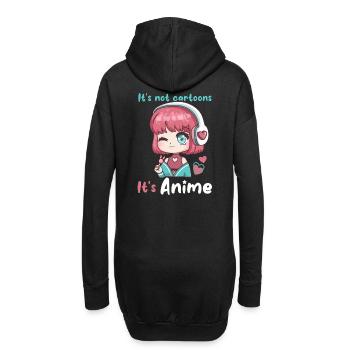 55541669380624458 avant - Sweat-shirt à capuche long Femme - noir - Dos
