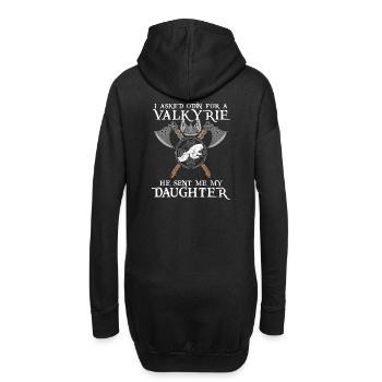 front 45741662293022357 - Hoodie-Kleid - Schwarz - Hinten