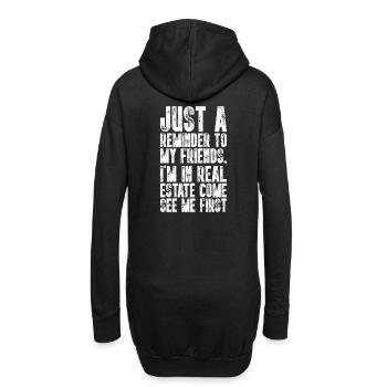 76361608402265142 avant - Sweat-shirt à capuche long Femme - noir - Dos