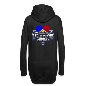 Eat Sleep Pray Table Tennis Ping Pong T-Shirt - Hoodie-Kleid - Schwarz - Hinten