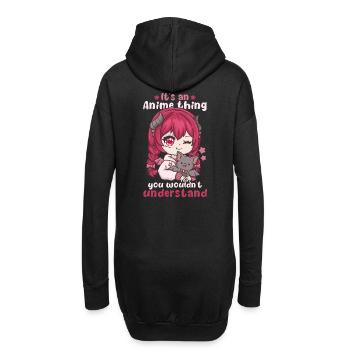 C’est un truc d’anime que vous ne comprendriez pas - Sweat-shirt à capuche long Femme - noir - Dos