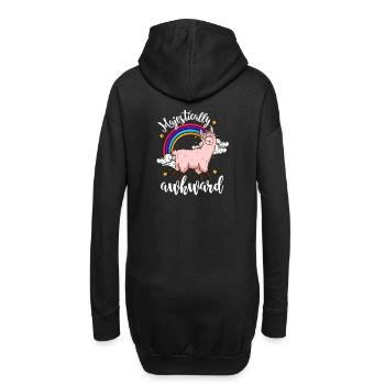 Llamacorn Majestically Awkward Llama Unicorn Gift - Hoodie-Kleid - Schwarz - Hinten