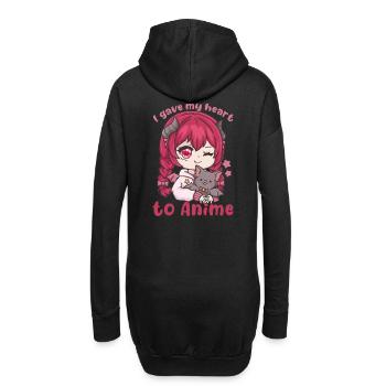 I Gave My Heart To Anime I Manga Kawaii Otaku - Hoodie-Kleid - Schwarz - Hinten