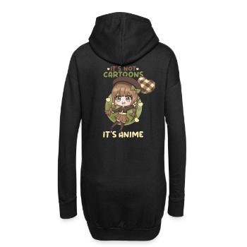 73921666603995720 avant - Sweat-shirt à capuche long Femme - noir - Dos