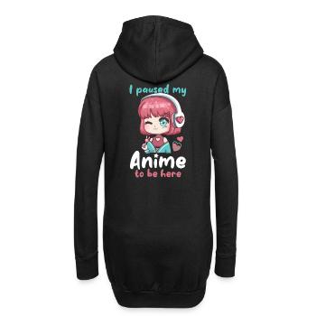 front 19421669380557989 - Hoodie-Kleid - Schwarz - Hinten