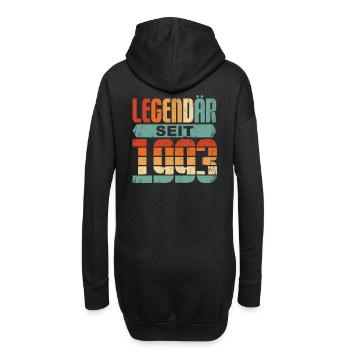 legendär seit 1993- 30 Geburtstag - Hoodie-Kleid - Schwarz - Hinten