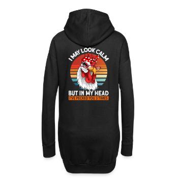 Agriculteurs Agriculteurs Poulets Poulet Cadeau - Sweat-shirt à capuche long Femme - noir - Dos