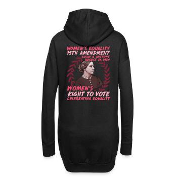 Woman Rights 1 - Hoodie-Kleid - Schwarz - Hinten