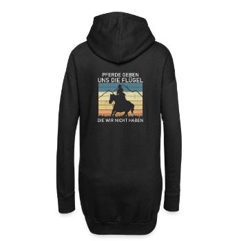 Pferde geben uns die Flügel die wir nicht haben - Hoodie-Kleid - Schwarz - Hinten