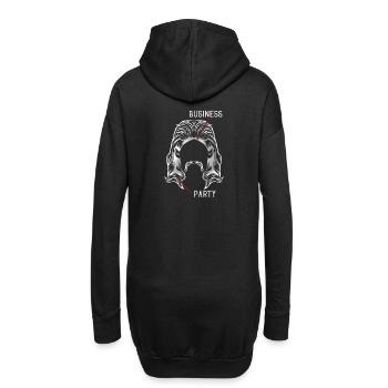 Drôle de mulet cadeau de cheveux Business Party coupe de cheveux - Sweat-shirt à capuche long Femme - noir - Dos