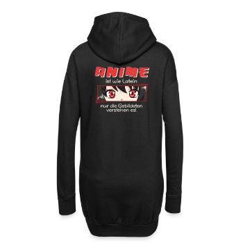front 37101645460689350 - Hoodie-Kleid - Schwarz - Hinten