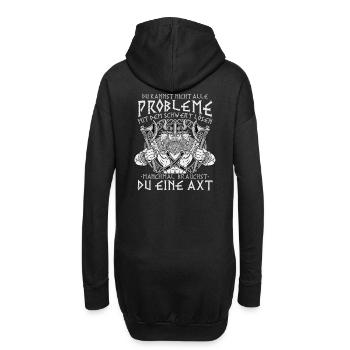 front 55611602760395856 - Hoodie-Kleid - Schwarz - Hinten