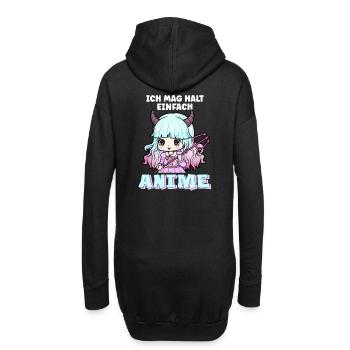 front 36961647183802098 - Hoodie-Kleid - Schwarz - Hinten