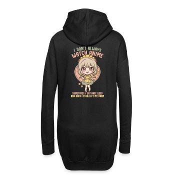 front 46691665128770474 - Hoodie-Kleid - Schwarz - Hinten