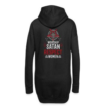 front 28601603213112175 - Hoodie-Kleid - Schwarz - Hinten