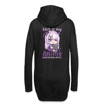 Ceci est ma chemise de regarder l’anime I Kawaii Otaku - Sweat-shirt à capuche long Femme - noir - Dos