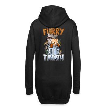Furry Trash I Furries Convention I Anime Cosplay - Hoodie-Kleid - Schwarz - Hinten