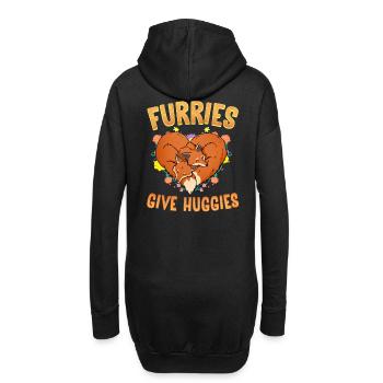 Furries give Huggies I Furry Fandom I Cosplay - Hoodie Dress - black - Back