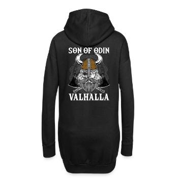 Fils d’Odin Valhalla I Mythologie Viking - Sweat-shirt à capuche long Femme - noir - Dos