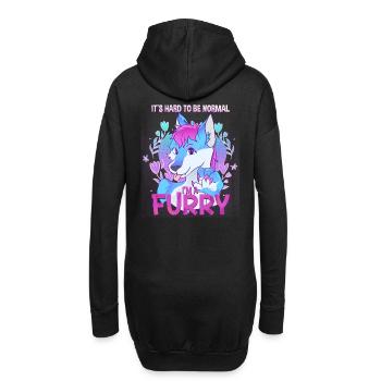 C’est difficile d’être normal, je suis un cosplay à fourrure - Sweat-shirt à capuche long Femme - noir - Dos