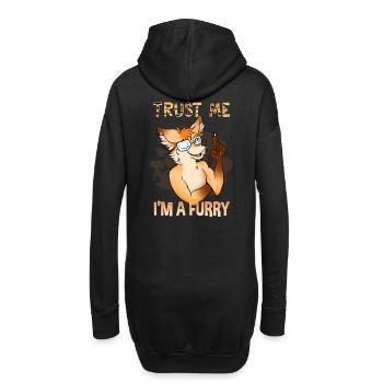 Trust me I'm a Furry I Furries Cosplay Fandom - Hoodie-Kleid - Schwarz - Hinten