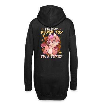 I'm not a plush toy I'm a Furry I Furries Fandom - Hoodie-Kleid - Schwarz - Hinten