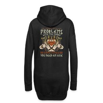 You Cannot Solve All Problems With The Sword - Hoodie-Kleid - Schwarz - Hinten