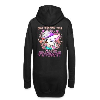 Only wearing this since I can't wear my fursuit - Hoodie Dress - black - Back