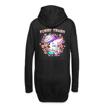 Furry Trash I Furries Convention I Anime Cosplay - Hoodie-Kleid - Schwarz - Hinten