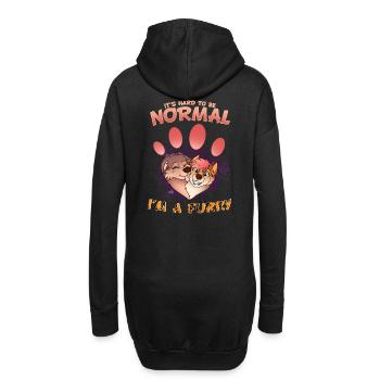 C’est difficile d’être normal, je suis un cosplay à fourrure - Sweat-shirt à capuche long Femme - noir - Dos
