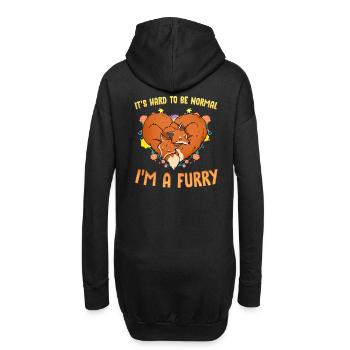 C’est difficile d’être normal, je suis un cosplay à fourrure - Sweat-shirt à capuche long Femme - noir - Dos
