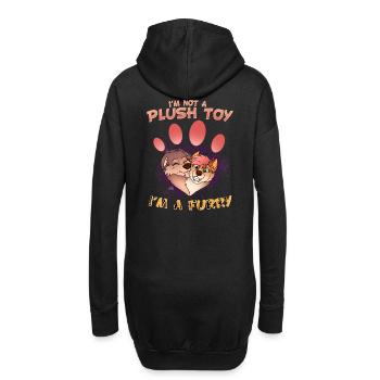 I'm not a plush toy I'm a Furry I Furries Fandom - Hoodie-Kleid - Schwarz - Hinten