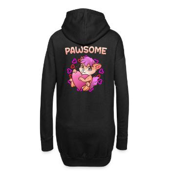 Pawsome I Furry Fandom Cospaly - Hoodie-Kleid - Schwarz - Hinten