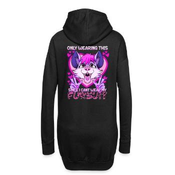 Je ne porte que ça parce que je ne peux pas porter ma fursuit - Sweat-shirt à capuche long Femme - noir - Dos