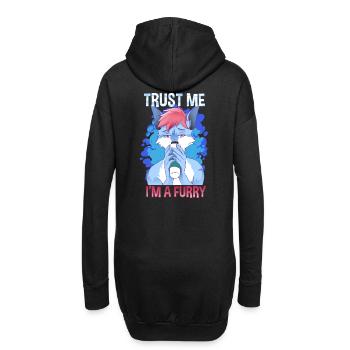 Trust me I'm a Furry I Furries Cosplay Fandom - Hoodie-Kleid - Schwarz - Hinten