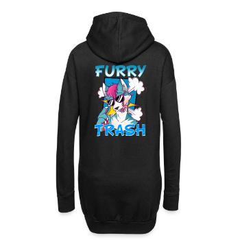 Furry Trash I Furries Convention I Anime Cosplay - Hoodie-Kleid - Schwarz - Hinten