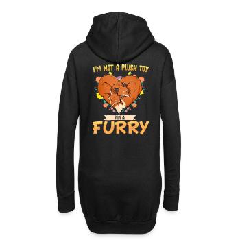 I'm not a plush toy I'm a Furry I Furries Fandom - Hoodie-Kleid - Schwarz - Hinten