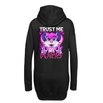 Croyez-moi, je suis un furry I Furries Cosplay Fandom - Sweat-shirt à capuche long Femme - noir - Dos