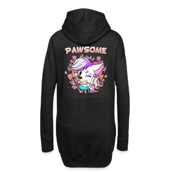 Pawsome I Furry Fandom Cospaly - Hoodie-Kleid - Schwarz - Hinten