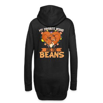 My favorite beans are toe beans I Furry Fandom - Hoodie Dress - black - Back
