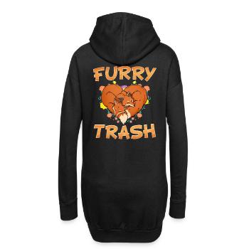 Furry Trash I Furries Convention I Anime Cosplay - Hoodie-Kleid - Schwarz - Hinten