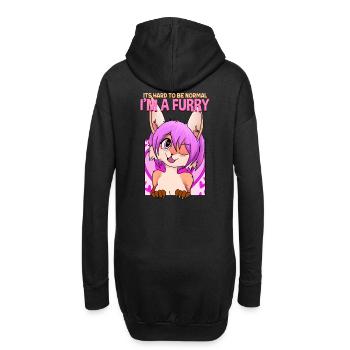 C’est difficile d’être normal, je suis un cosplay à fourrure - Sweat-shirt à capuche long Femme - noir - Dos