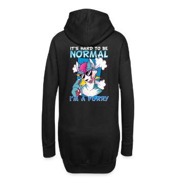 C’est difficile d’être normal, je suis un cosplay à fourrure - Sweat-shirt à capuche long Femme - noir - Dos