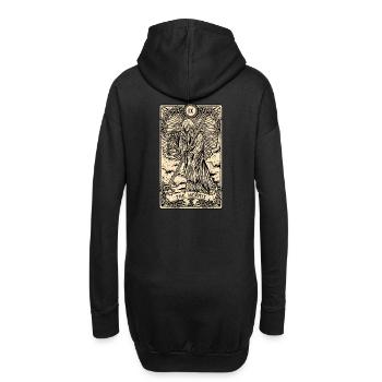 The Hermit I Witchcraft Tarot Card I Fortune - Hoodie-Kleid - Schwarz - Hinten