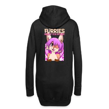 Furries we want to be different I Furries Fandom - Hoodie-Kleid - Schwarz - Hinten