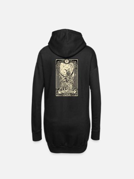 The High Priestess I Tarot Card I Fortune Teller - Hoodie-Kleid - Schwarz