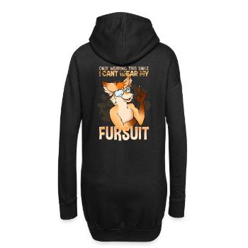 My favorite beans are toe beans I Furry Fandom - Hoodie Dress - black - Back