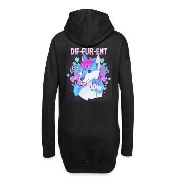 Dif-Fur-Ent I Furry Fandom I Furries Cosplay - Hoodie-Kleid - Schwarz - Hinten