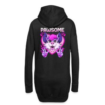 Pawsome I Furry Fandom Cospaly - Hoodie-Kleid - Schwarz - Hinten
