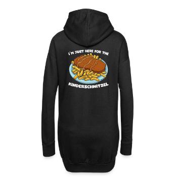 I'm Just Here For The Kinderschnitzel - Hoodie-Kleid - Schwarz - Hinten